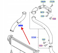 PRZEWÓD TURBO INTERCOOLERA FORD FOCUS CMAX 1.6 TDCi 1525112 _ 6M51-6K863-GC