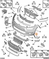 KRATKA HALOGENU LEWA CITROEN C4 PICASSO C4 SPACETOURER OE 9801674680