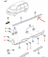 LISTWA PROGU PRAWY TYŁ FORD GALAXY Mk1 1994-2000 _ 1130258 _ 95VW-A25560-CCXWAA