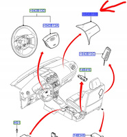 PODUSZKA POWIETRZNA PASAŻERA FORD TRANSIT CONNECT 2009-2013 _5095500_9T16-A042B84-DBD6AP