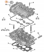 KOREK WLEWU OLEJU CITROEN C1 C3 C4 C5 DS3 DS4 DS5 108 208 308 OE 9675477380