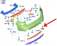 ZAŚLEPKA HAKA TYŁ FORD KUGA ESCAPE 2020- 2460983 _ LV4B-17K922-DJDPRAA