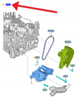 POMPA WODY 1.0 EB C-MAX FIESTA PUMA FOCUS 2018- 2353380 _ L1BG-8501-AA