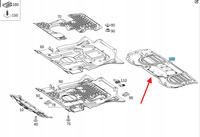PŁYTA OSŁONA SKRZYNI BIEGÓW MERCEDES ML GLE W166 W292 OE A1665200523