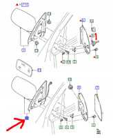 LUSTERKO ZEWNĘTRZNE PRAWE FORD ESCORT 1994-2001_1053847_94AB-17682-MC_1053847_94AB-17682-MC