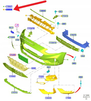 WZMOCNIENIE ZDERZAKA PRZÓD FORD FOCUS 2018- 2022 2329731 _ JX7B-17E778-SB