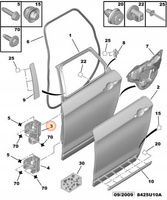 ZAWIAS DRZWI GÓRNY PRAWY PRZÓD TYŁ CITROEN C5 X7 OE 9035X0