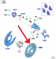 2x TARCZA HAMULCOWA TYŁ FORD FOCUS KUGA 2020- 2210993 _ JX61-2A315-BEA