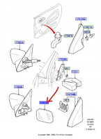 SZKŁO LUSTERKA PRAWE FORD ESCORT FIESTA PUMA_1007640_95AB-17K740-BA