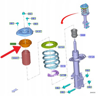 ŁOŻYSKO AMORTYZATORA PRZÓD FORD FOCUS KUGA 2020- 2514475 _ JX61-3K099-CEA