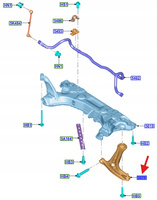 WAHACZ PRZEDNI LEWY FIESTA 2017- 2337412 _ H1BC-3051-AF