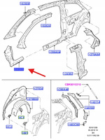 POSZYCIE BOCZNE WNĘTRZA LEWE FIESTA 2001- 2008 1143958 _ P2S61-A02521-AA