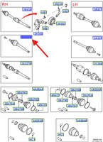 PRZEGUB ZEWNĘTRZNY PRZÓD FORD FOCUS MK2 2007- 1722076 _ 3M51-3A327-AF