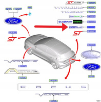 EMBLEMAT "ECOBLUE" TYŁ TRANSIT CONNECT CUSTOM 18- 2243403 _ KT1B-A42528-BA