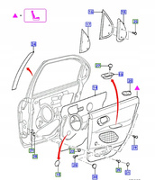 DRZWI TYLNE PRAWE FORD MONDEO Mk2 Sedan 1996-1997 _1025908_P96BG-F24630-AA