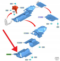 OSŁONA TERMICZNA WYDECHU FORD FOCUS 2018- OE 2610113 _ PX6B-11448-AA