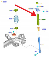 OSŁONA AMORTYZATORA TYŁ L P FORD FOCUS 2018- OE 2248987 _ JX61-18159-EAB