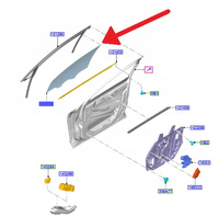 SZYBA DRZWI PRAWY PRZÓD FORD FOCUS 2018- OE 2453924 _ JX7B-A21410-DB