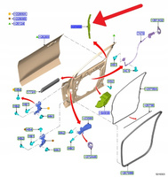 OSŁONA KRAWĘDZI DRZWI LEWY PRZÓD FORD FOCUS 2018- 2402889 _ JX7B-A265B13-AB