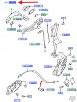 KLAMKA ZEWNĘTRZNA DRZWI TYŁ MONDEO SMAX GALAXY 1776958 _ 6M21-226A40-BAXWAA
