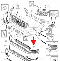 KRATKA ZAŚLEPKA ZDERZAKA LEWY PRZÓD VOLVO XC90 2020- OE 31663504