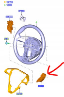 PRZEŁĄCZNIK RADIA KIEROWNICY EDGE MONDEO S-MAX 15- 2510229 _ DG9T-9E740-DE3JA6